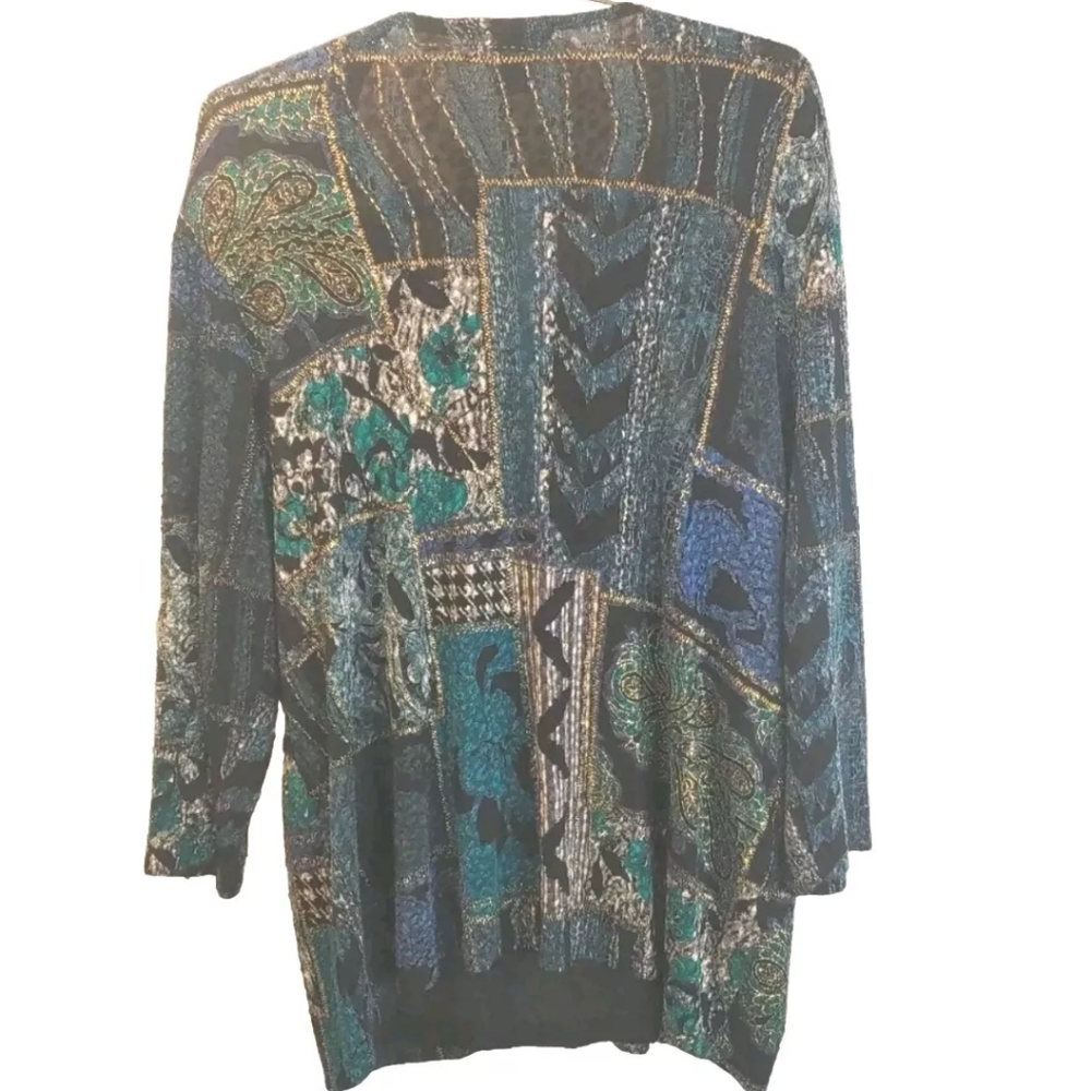 Notations Patchwork Blouse Woman 2x Whimsigoth Fa… - image 3
